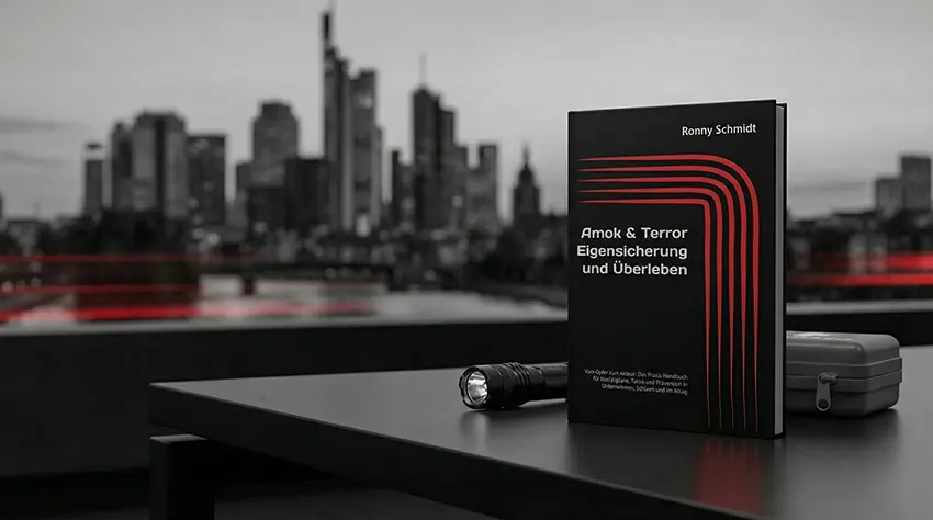 Das Fachbuch Amok & Terror: Eigensicherung und Überleben von Ronny Schmidt, Inhaber von Team-Survival und Urban Defense