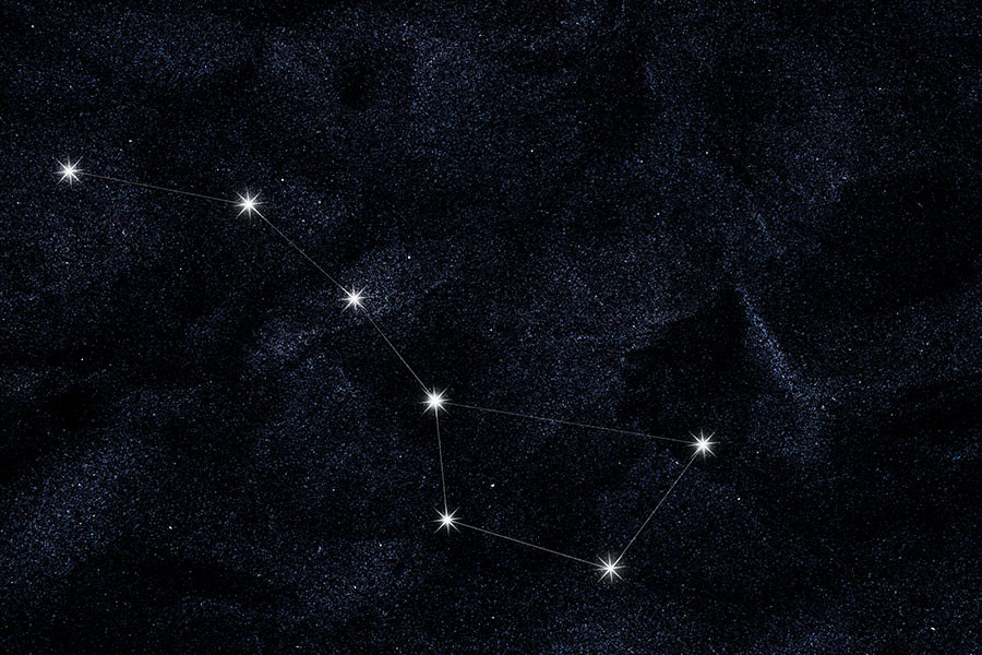 Der Polarstern am Sternenhimmel in der Nacht