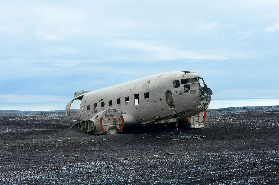 Abgestürztes Flugzeug