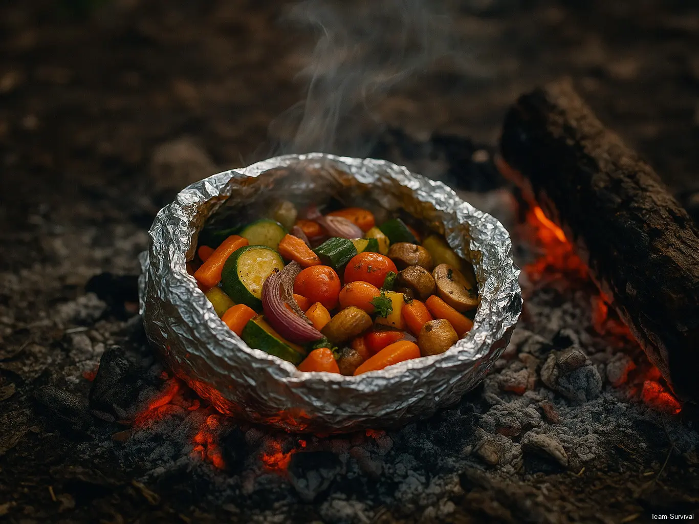 Glutgemüse in Folie