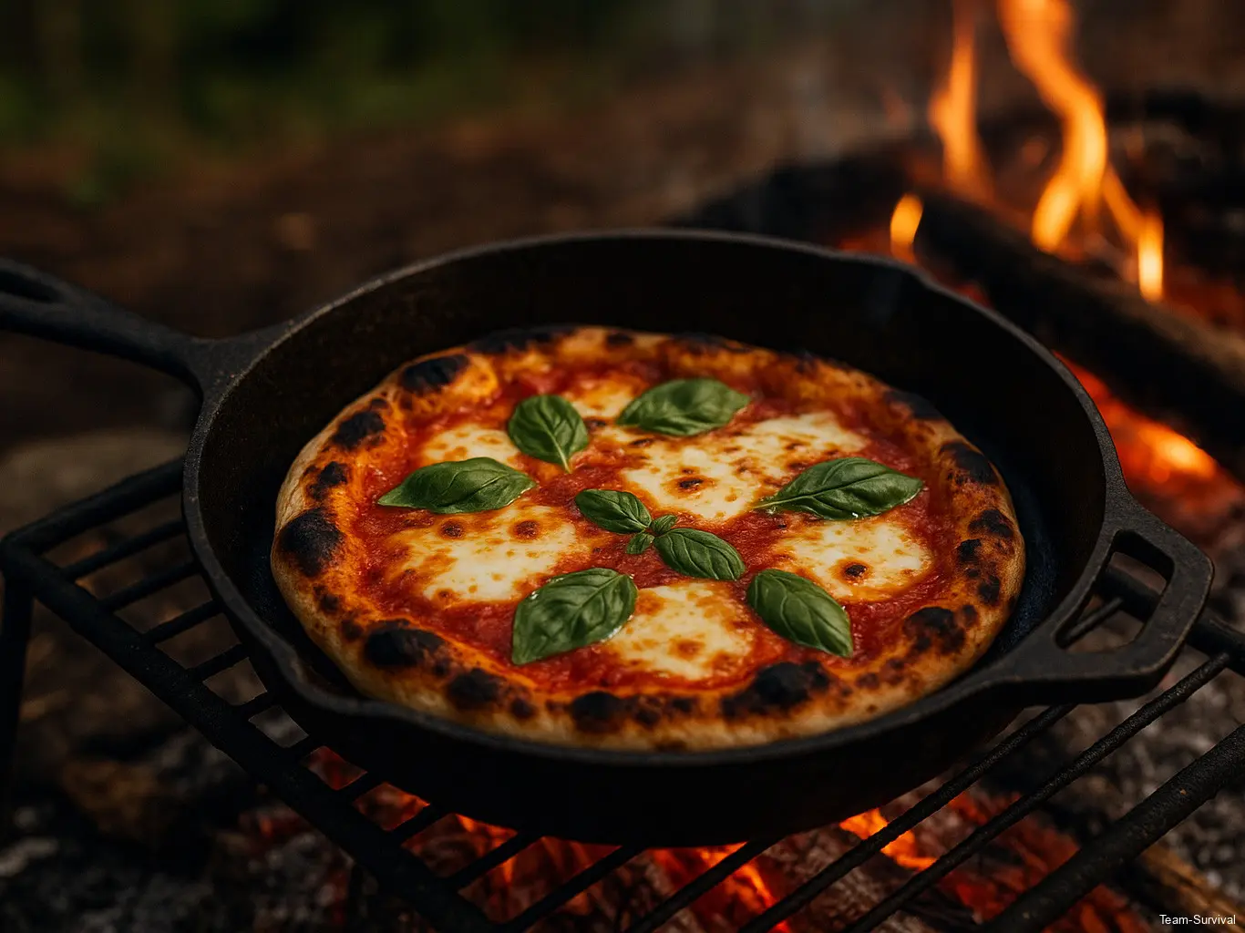 Pfannenpizza über Glut (Skillet Pizza)