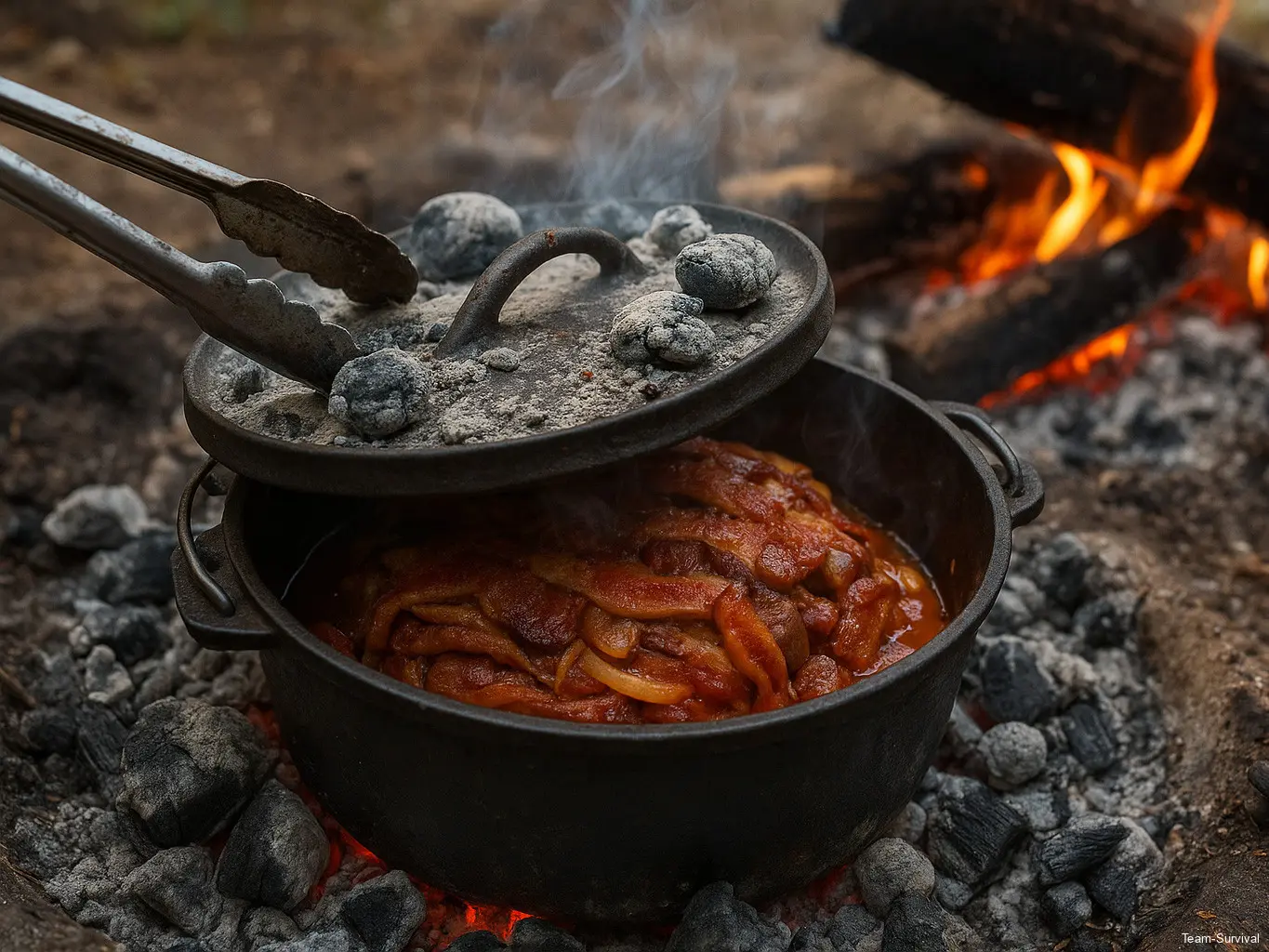 Schichtfleisch im Dutch Oven