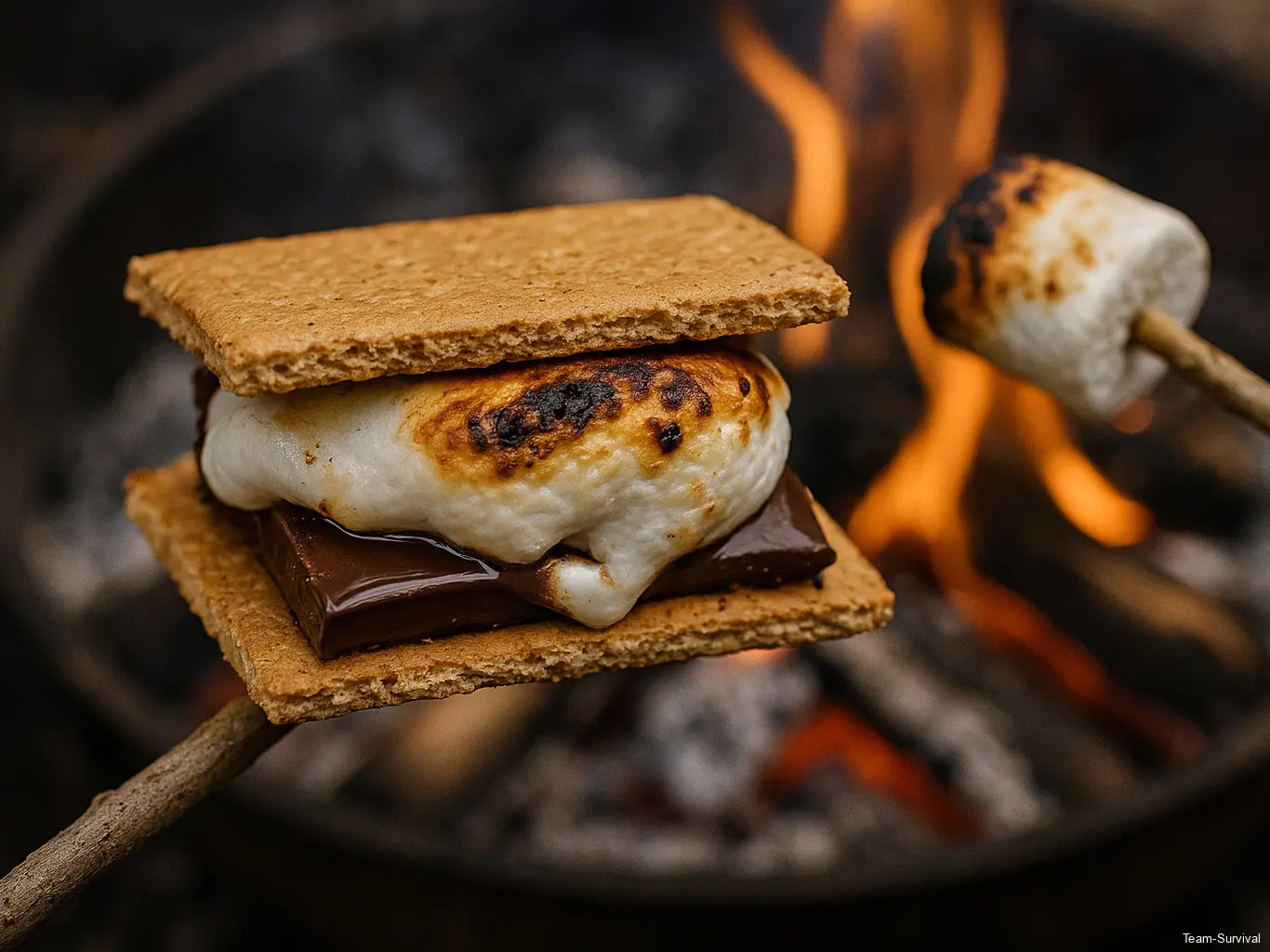 S’mores am Lagerfeuer