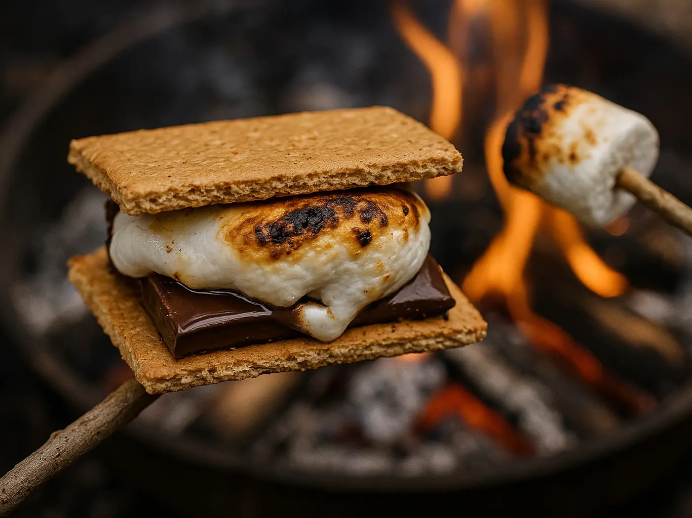 S’mores am Lagerfeuer