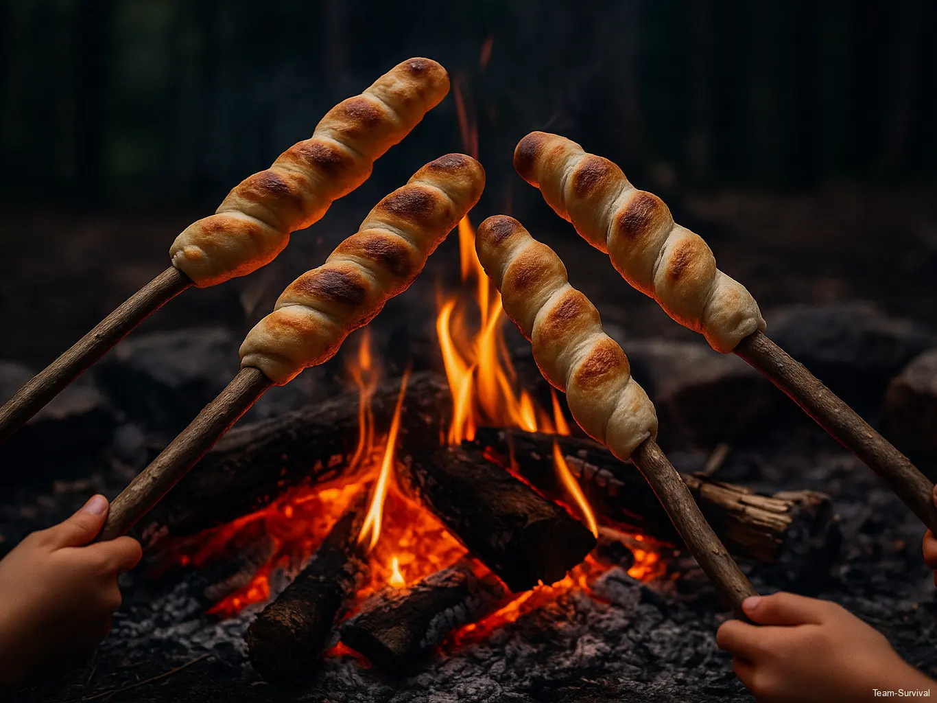 Stockbrot am Lagerfeuer (Twist Bread)