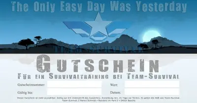 Gutschein für Survival Training im Wert von 298 Euro