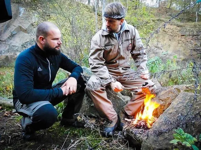 Survivaltraining mit Steven Gätjen bei Pro7 Dreh