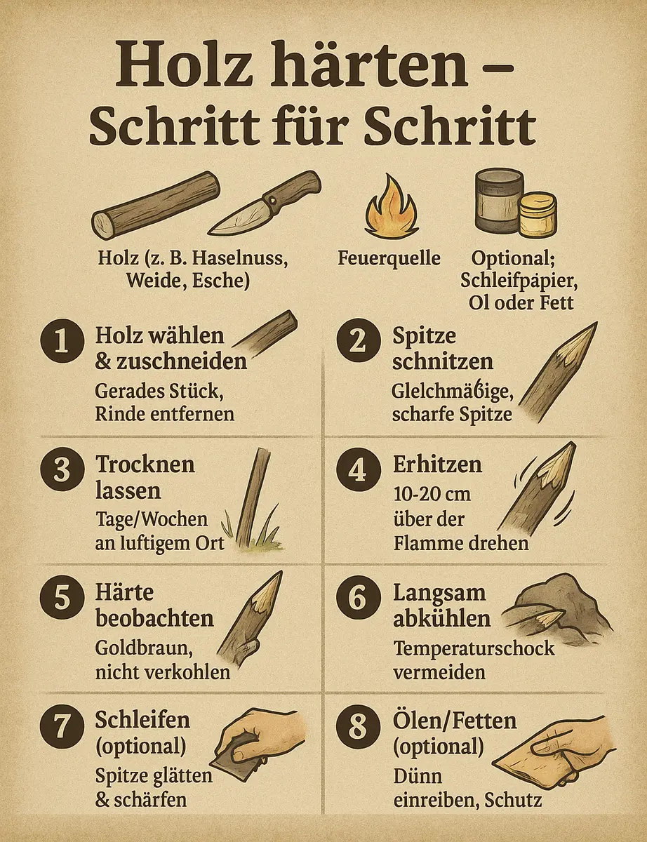 Holz haerten