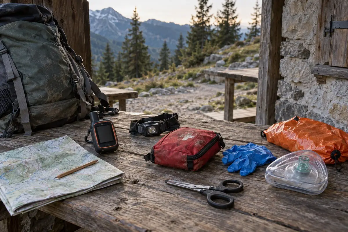 Set an einer Berghütte