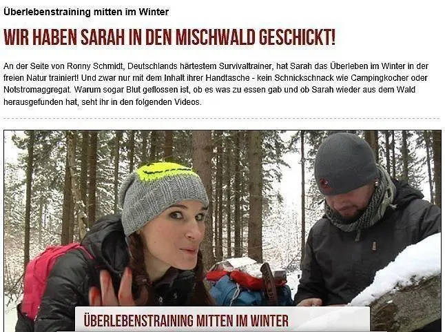 Überlebenstraining mit Sarah von Neuburg und Lars-Christian Karde