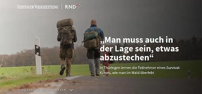 LVZ-Reportage über Survivaltraining in Thüringen