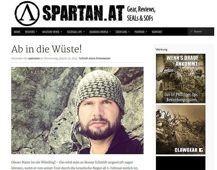 Interview mit Ronny Schmidt bei SPARTAN. AT zur Negev-Durchquerung