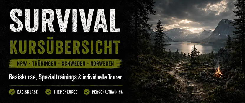 Übersicht der Survivalkurse von Team-Survival
