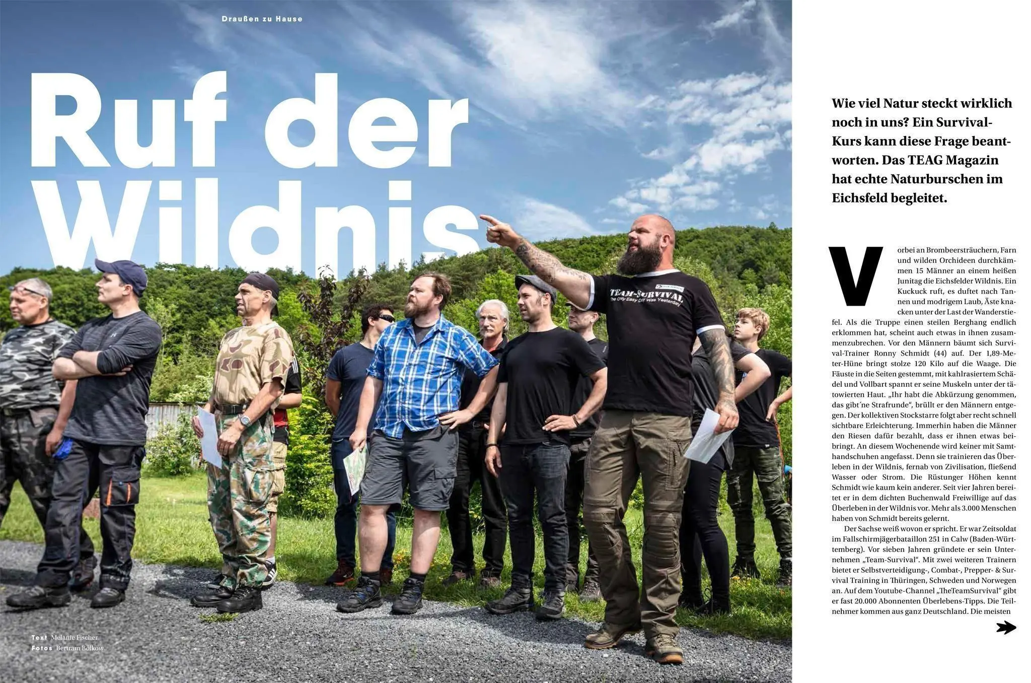 Ronny Schmidt beim Survival Training in Thüringen