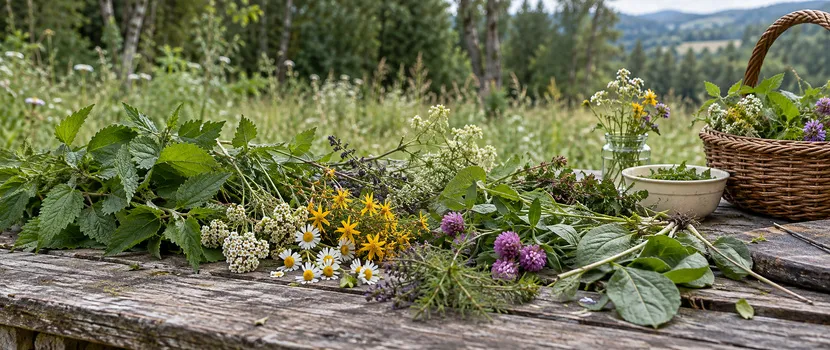 Essbare Wildpflanzen und Wildkräuter beim Wildkräuterkurs in Thüringen
