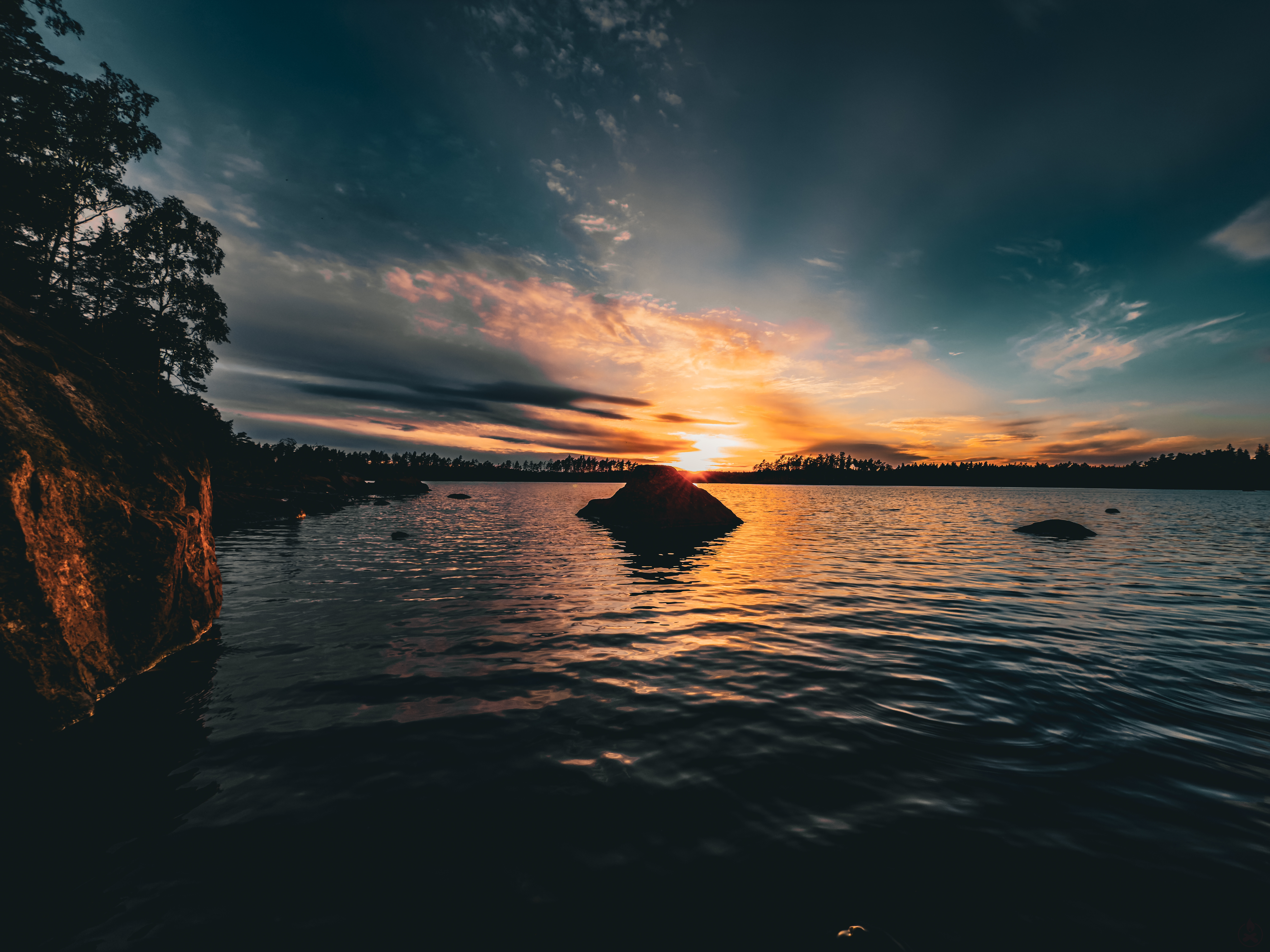 Sonnenuntergang in Schweden