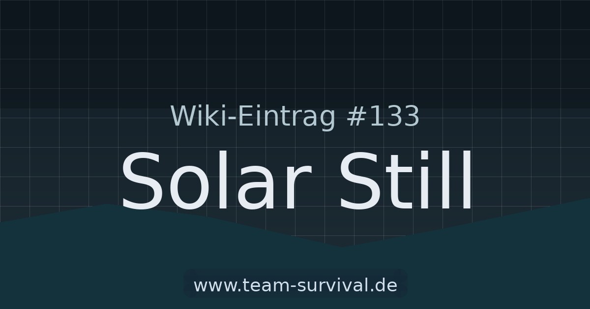 Solar Still – Wiki