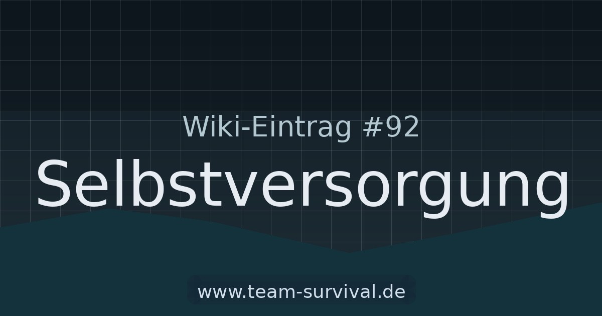 Selbstversorgung – Wiki